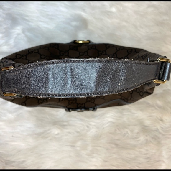 Gucci Brown/Black Horsebit XL, Hobo Style Purse - Picture 3 of 8